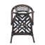Chaise bistro tissée avec motif sans accoudoirs