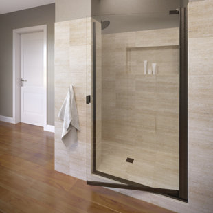 Armon 31.75" W x 66" H Pivot Semi-Frameless Shower Door