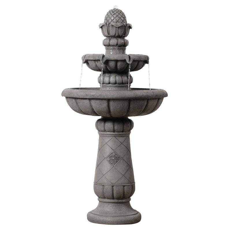 Weather Resistant Floor Fountain, Grey
