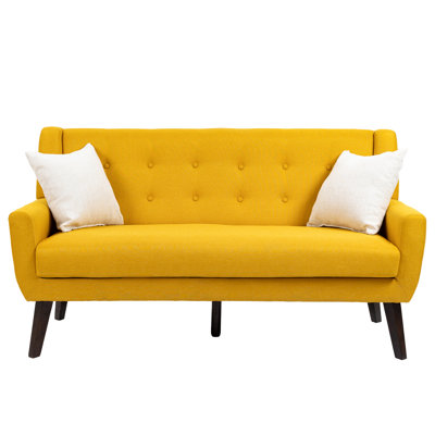 160cm Square Arm Upholstered Loveseat