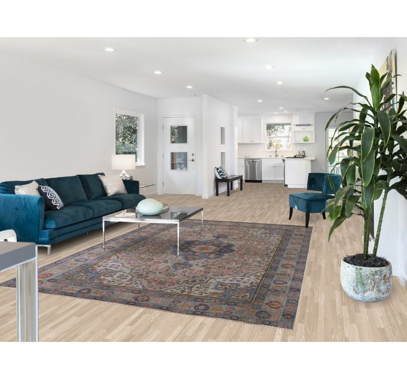 Tapis traditionnel délavé surteint 7 x 10