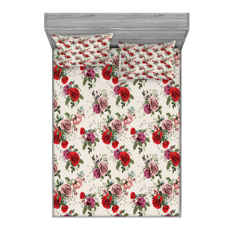 Microfiber Sheet Set, Queen Sheet Set with Fitted Sheet