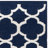 Rodgers Hand Woven Flat Weave Banana Silk/Wool/Cotton Geometric Rug in Navy/Ivory-1302693204