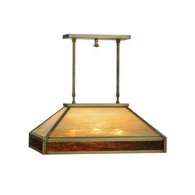3 - Light Antique Brass Kitchen Island Pendant