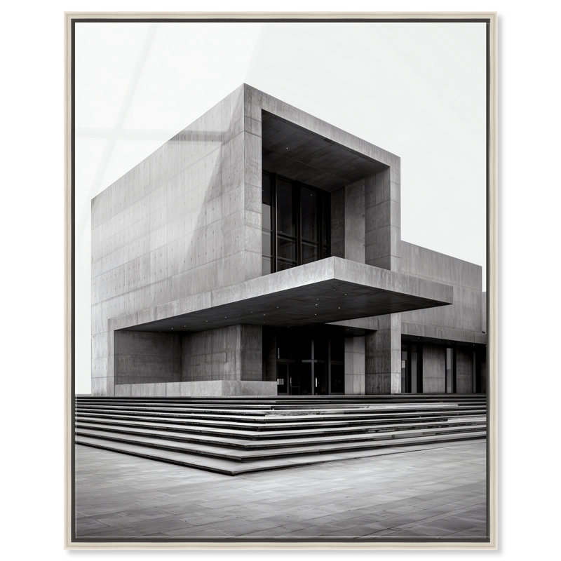 Structural Solitude Print, 46"H x 37"W, Silver Floater Frame