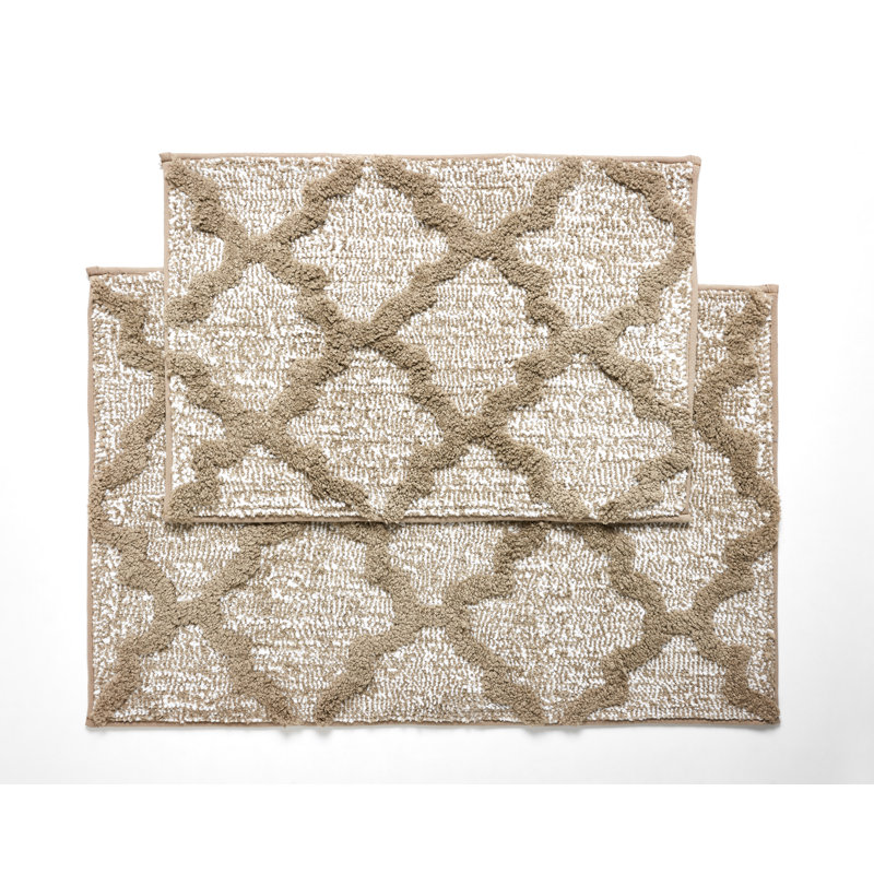 Dumfries Non-Slip Bath Rug and Bath Mat, Brown