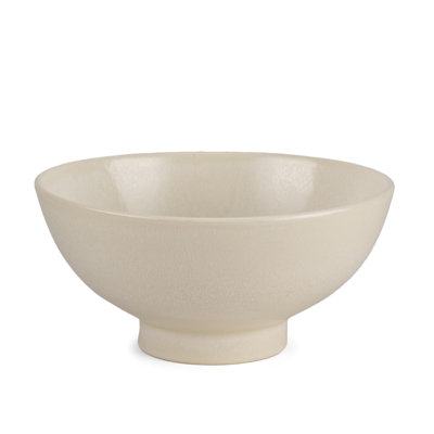 Centre de table rond en céramique crème de 30 cm (12 po)