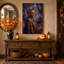 Fantaisie, forêt, esprit, feuilles d'automne, art mural d'Halloween-1648697107