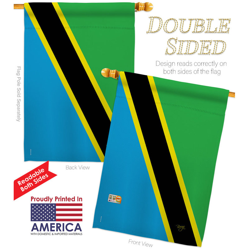 Ensemble de drapeaux en polyester 2 côtés 40 x 28 po