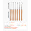 Wood Lathe Turning Tool Set, 6PCS, Lathe Roughing, Finishing, Detailing Hollow Tool with Wooden Handle, Diamond Round Square Carbide Inserts, Wooden Box, for Beginners, Hobbyists, Professionals