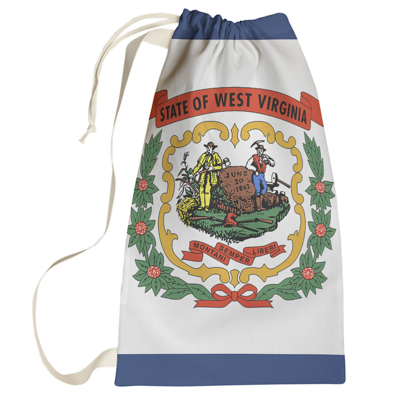 Sac à lessive US State flag, Petit (H 64 po x l 20 po x 1,5 po), West Virginia
