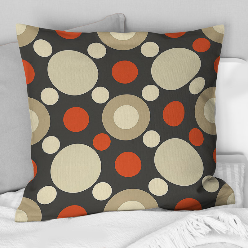 Polka Dot - Glam Throw Pillow, 16"H x16"H