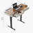Standing desk with built-in outlet, glass top-402262798-402203776
