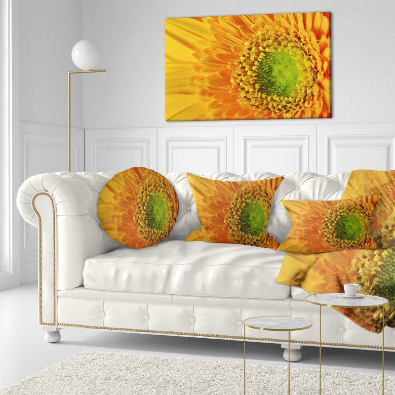 Coussin lombaire flowerswork en cascade à gerbera fleur