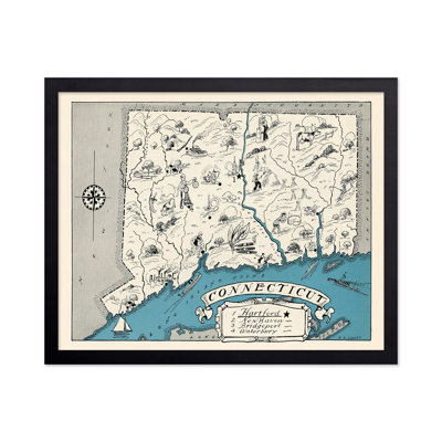 Carte illustrée du Connecticut