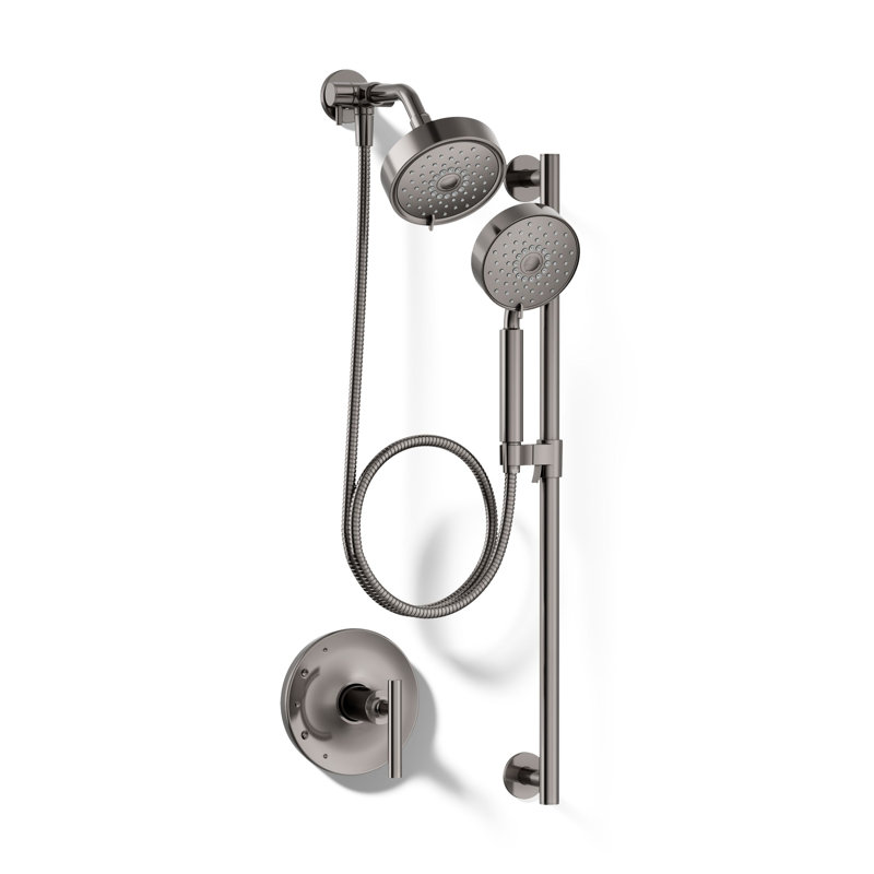 Kohler Purist Performance Showering Kit, 2.5 GPM Multifunction Showerhead and Handshower Package, Three Spray Settings