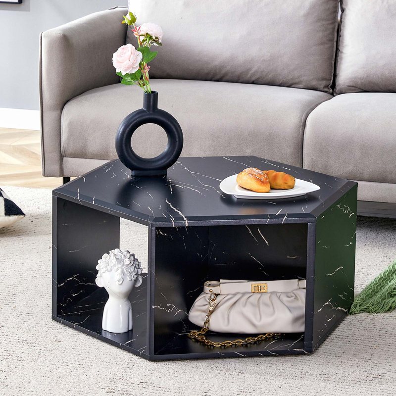 Table basse, H 14 po x L 32,5 po x l 27 po, Noir