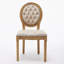Chaise de salle à manger à structure française en bois massif avec boucle tirée à la main, velours artificiel, ressort en acier, ensemble de 2-121054254