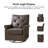 Stratton 31"W Transitional Genuine Leather Swivel Rocker Chair with Tufted Back and Nailhead Trim-234882752