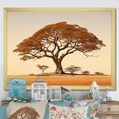 Arbre africain sur l'arbre, reproduction sur toile