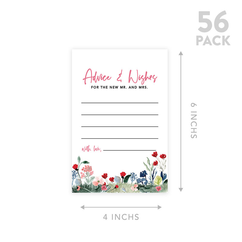Carton de livre d'invités pour la mariée et le marié, paquet de 56