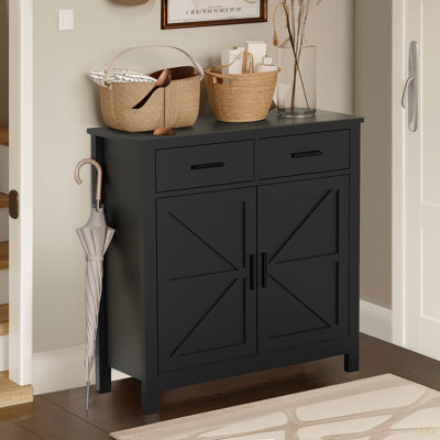 Kitchen Storage Cabinet, Modern Farmhouse Buffet Cabinet With Storage, Coffee Bar With 2 Drawers And 2 Doors, Floor Sideboard Buffet For Living Room, Dining Room, Bathroom