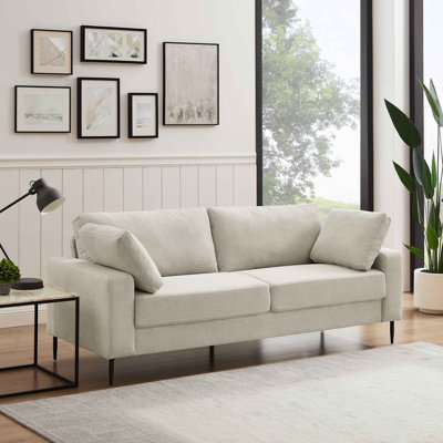 Etta 214.1Cm Velvet Square Arms Sofa
