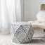 16 x 14 x 18 po, tabourets de jardin hexagonaux, table d'appoint unique Capiz, noir / blanc