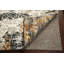 Tapis gris / noir / or noué à la main de conception unique 4 pi 1 po x 6 pi New Age