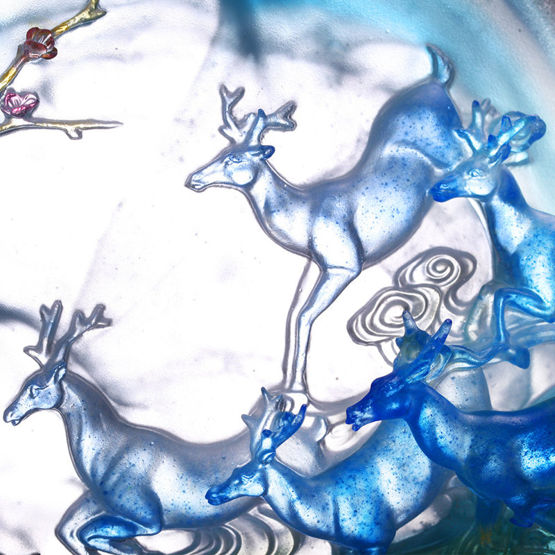 Song of Triumph Deer, Amber/Sky Blue