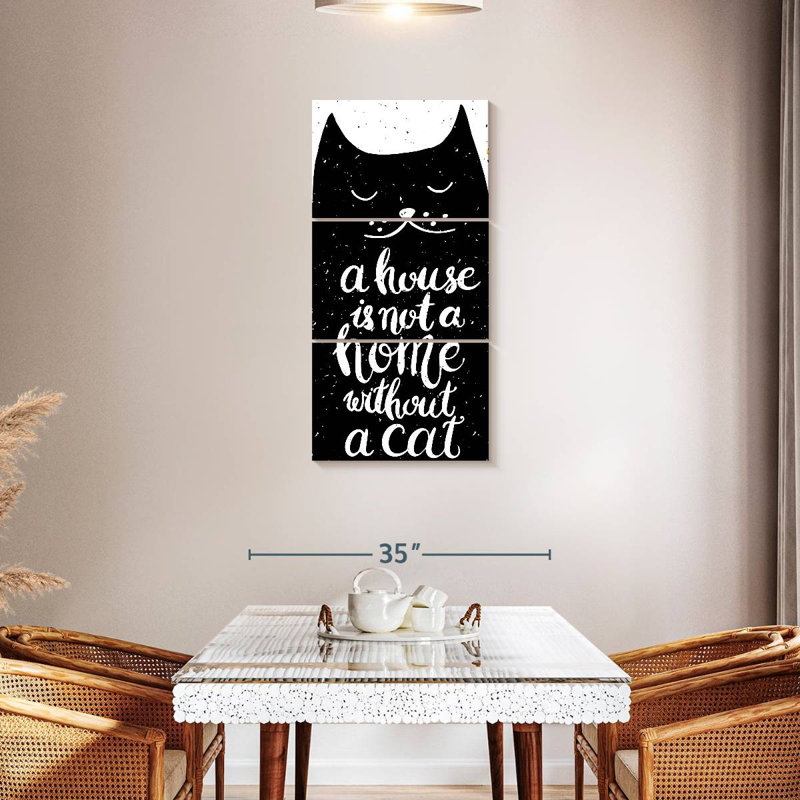 Typographie des amoureux des chats, H 44 po x l 21 po