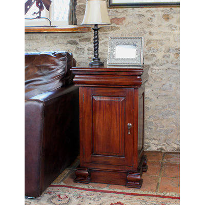 Deener Solid Wood Block End Table