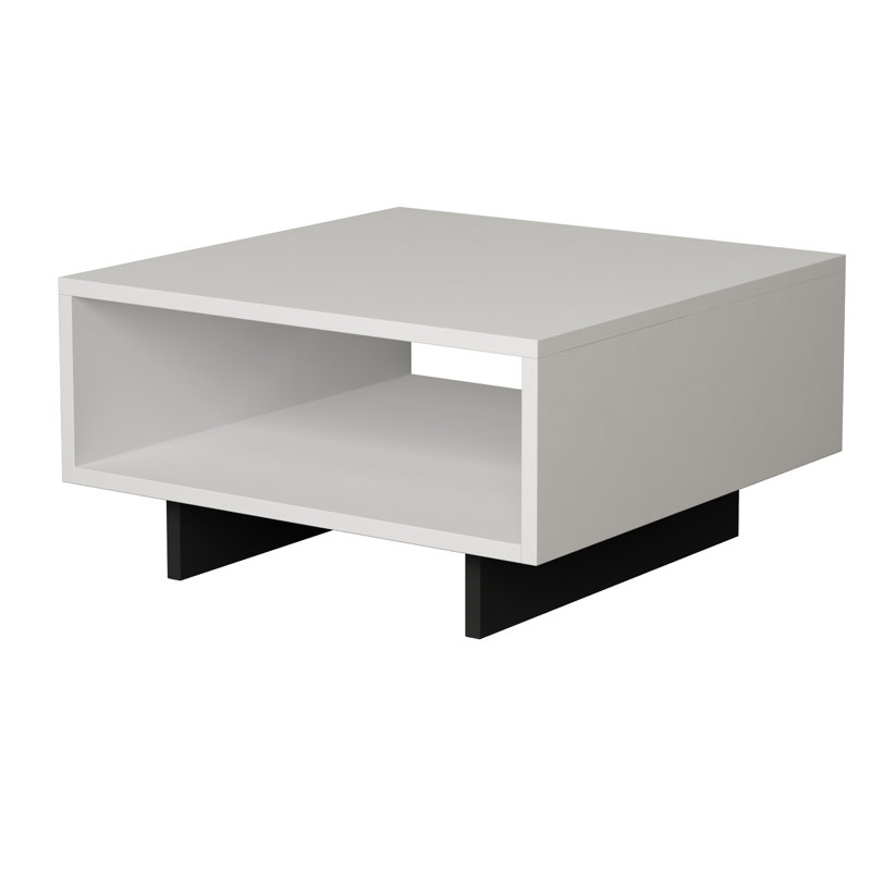 Sled Coffee Table with Storage, Antracite, White