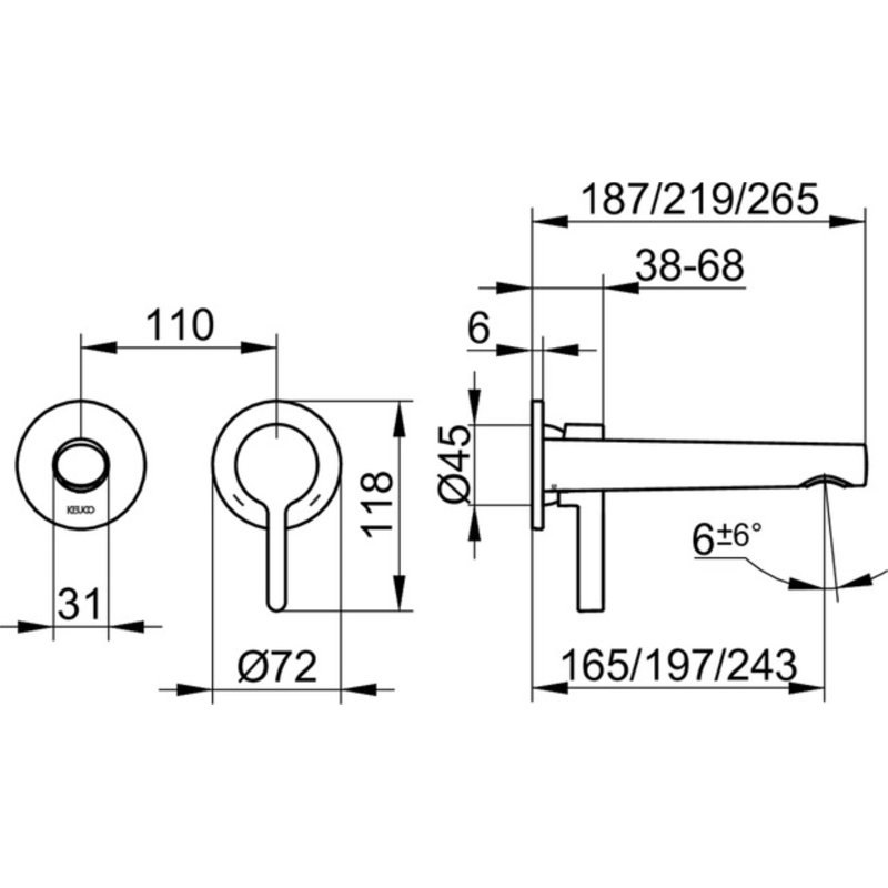 Single Lever Mono Basin Mixer, 11.8cm H x 18.2cm W x 21.9cm D