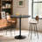 36" Round Bar Table, Height Adjustable Bistro Pub Table, Modern Cocktail Table with Pedestal Base-128839606-91376000