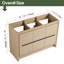 48'' Single Bathroom Vanity Base Only, Base Cabinet without Top in Dune Oak