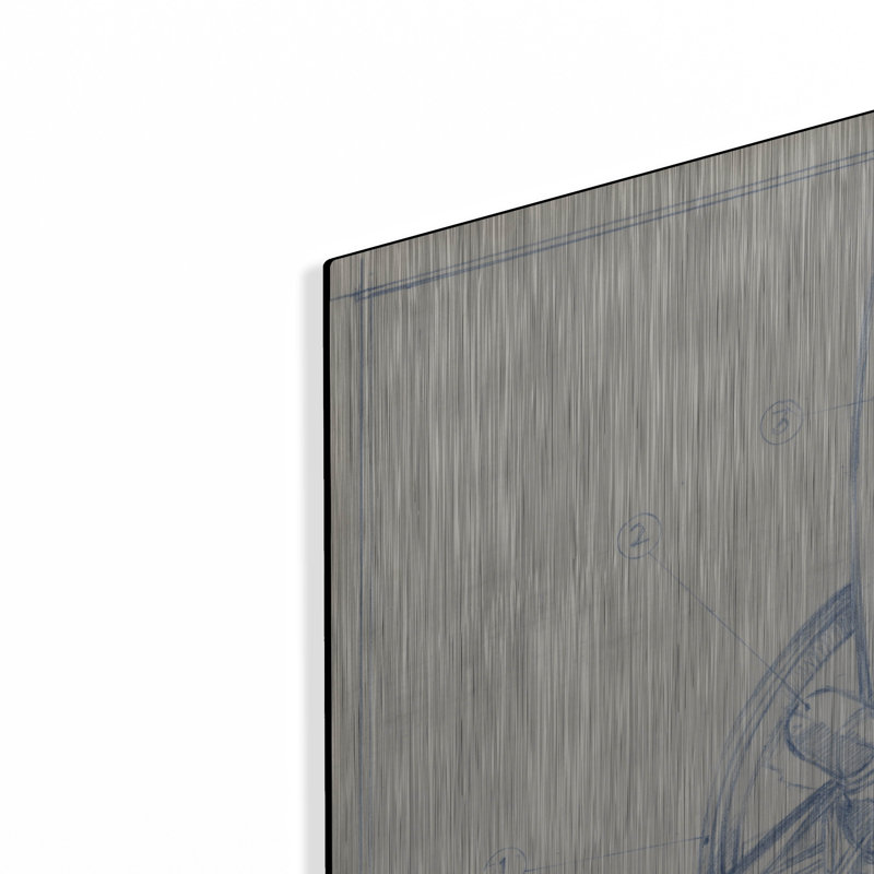 "Croquis mécanique d'avion II" par Ethan Harper, H 36 po x l 36 po