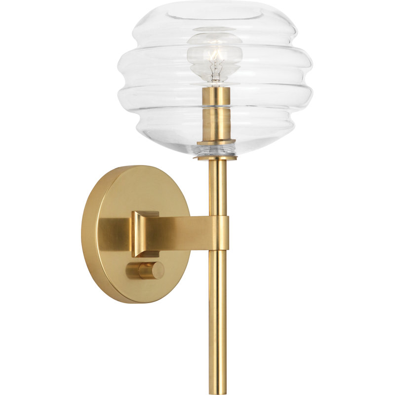 Horizon 1 - Light Wallchiere, Modern Brass, Clear