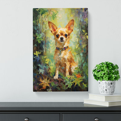 Chihuahua Impressionism - Wrapped Canvas