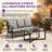 Inviting All-Weather Wicker Conversation Set with Plush Cushions & Coffee Table | Relax in Timeless Style-939723029