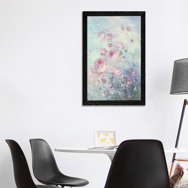 Dancing Petals by Debi Coules - Painting on Canvas, 66.04 cm H x 45.72 cm W, Black Framed