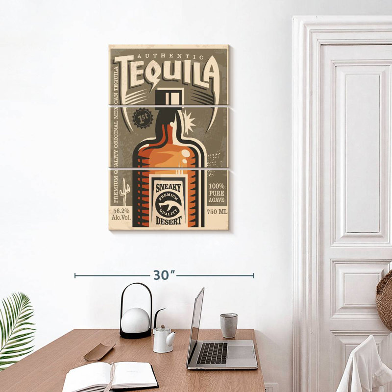 Tergel Retro Tequila Typography, 32" H x 20" W