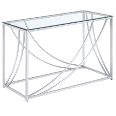 Merkle 42.25'' Glass Top Console Table