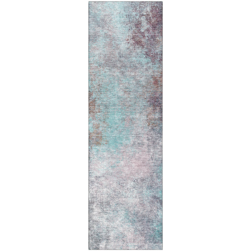 Premium Machine Washable Ariel Abstract Rug, Runner 2'3" x 7'6"