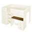 Lit mezzanine double en bois avec garde-robe intégré-1286117685
