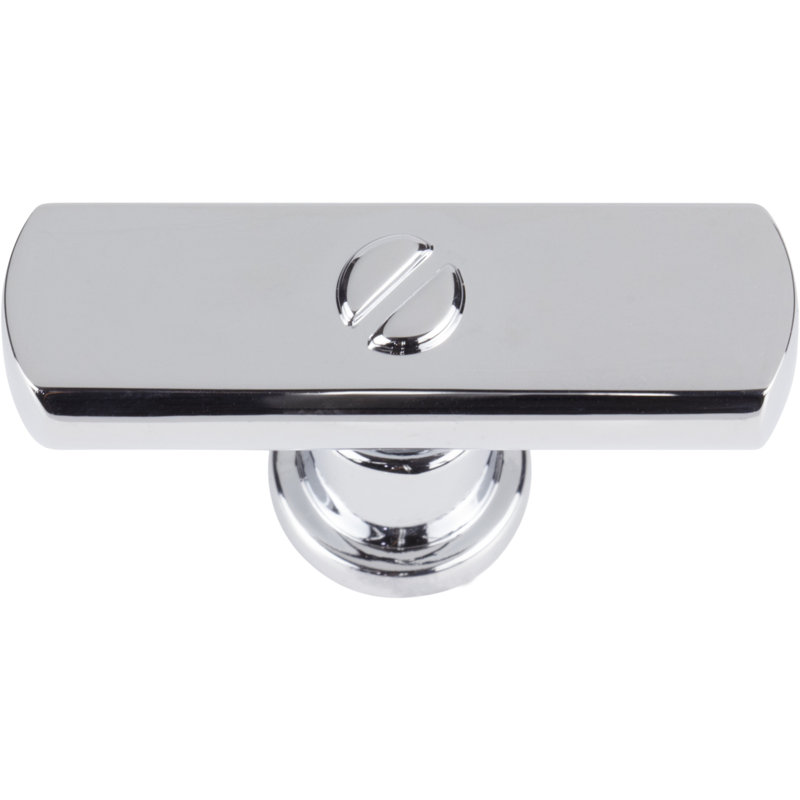 Everitt 4.44" Length Bar Knob, Polished Chrome
