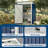 Metal Tool Shed with Single Door - Slanted Roof, Small Size, 5x3FT, Garden Storage, Outdoor Iron Tool Storage-123198151