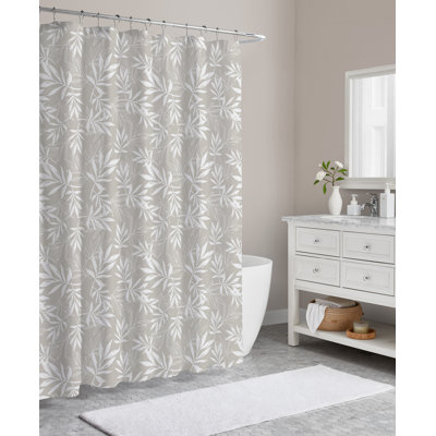  CEDAR COURT Parker Pond Taupe Polyester Canvas Shower Curtain