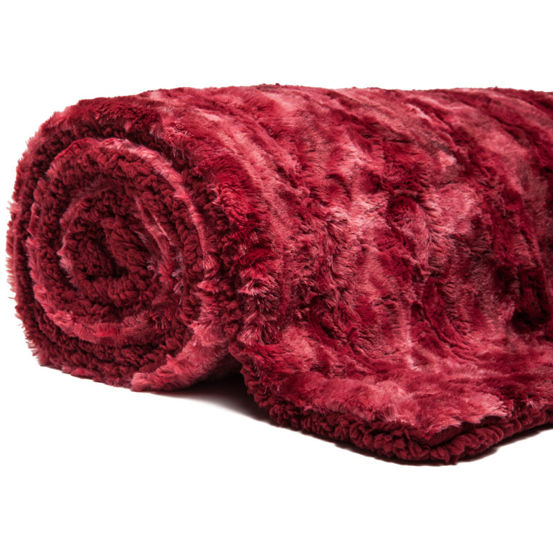 Couverture tissée , L 85 po x L 92 po, Marron