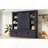Multifunctional Entryway Cabinet Sliding Rails Tree Shaped Design Barn Door Vintage Aesthetic-750865728